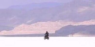 Racing on the Bonneville salt flats