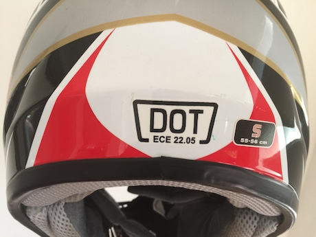 DOT helmet stickers