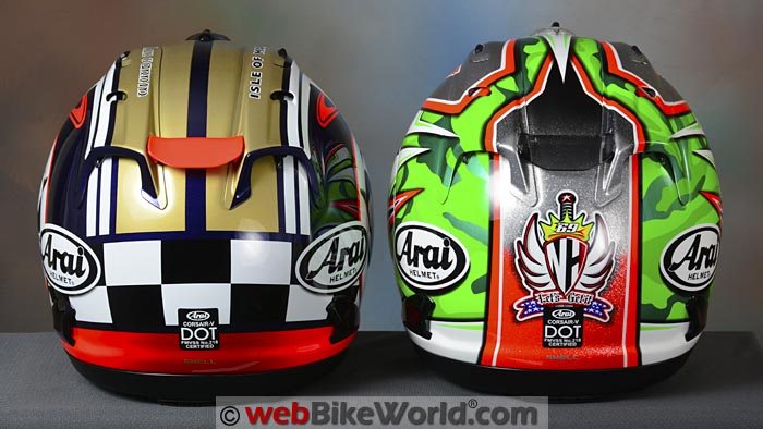 Arai Corsair V Nicky 5 and Isle of Man TT Limited Editions Rear