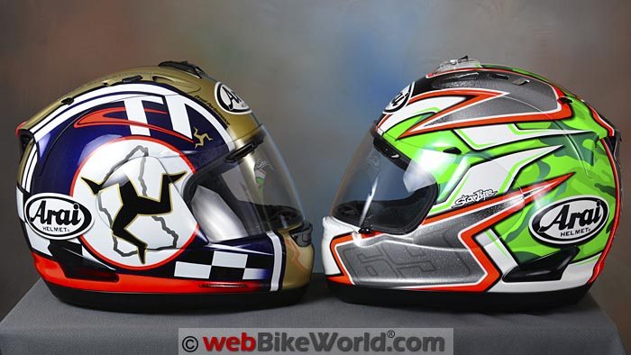 Arai Corsair V Nicky 5 and Isle of Man TT Limited Editions Side