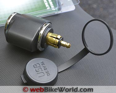 Waterproof Motorcycle Dual USB Charger Adapter Powerlet Din Hella