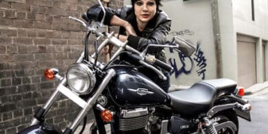 Sarah McLeod, front women of iconic Australian band The Superjesus is a constant fixture on the road. Whether she's performing her acoustic shows or rocking with The Superjesus, you're likely to see Sarah clocking up the Kms on her new Suzuki bike.