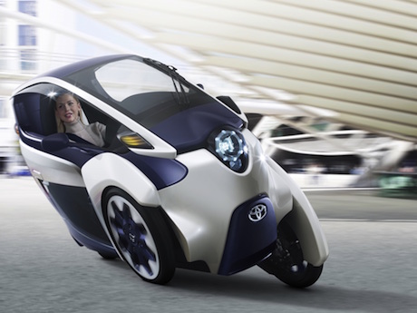 Toyota iRoad leaning three-wheeler