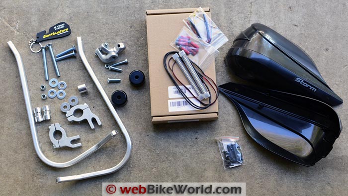 Barkbusters Storm Hand Guards Kit Contents