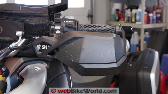 Suzuki V-Strom Stock Hand Guards Height