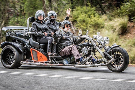 Steve Melchor of Just Cruisin’ Harley Tours is challenging his helmet fine
