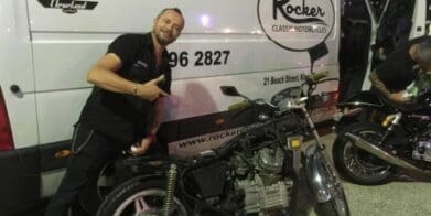 Matt Jones of Rocker Classic Motorcycles with our 1980 Honda CX500