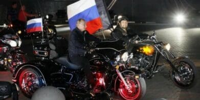 Validimir Putin with the Night Wolves