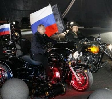 Validimir Putin with the Night Wolves