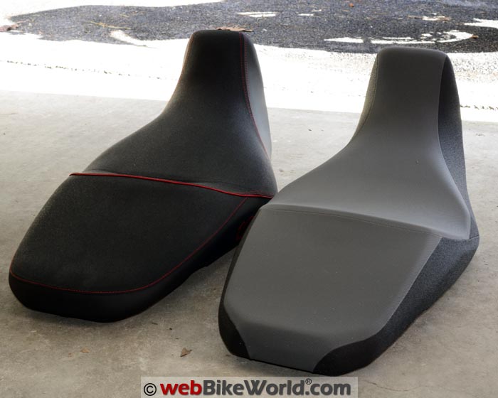 SHAD Seat vs. Stock Suzuki Seat, Rear View