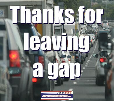 Leave a gap lane filtering queue jumping