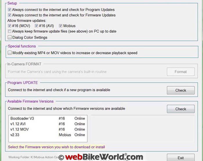 Mobius Action Cam Setup Firmware Update