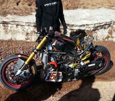 Victory Motorccyles Project 156 streetfighter for Pikes peak International Hillclimb