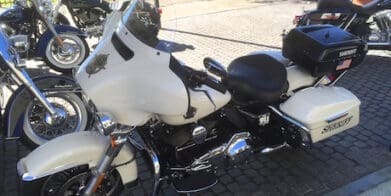 Sammy Harlee's Harley-Davidson Electra Glide police motorcycle