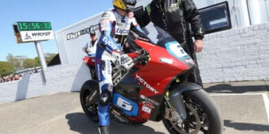 Guy Martin on the Victory motorcycles electric prototype