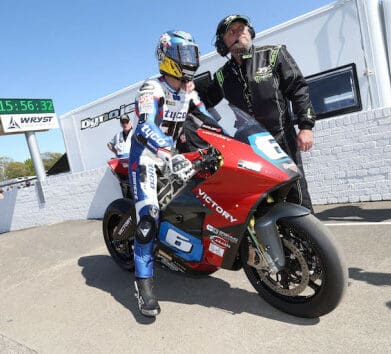 Guy Martin on the Victory motorcycles electric prototype