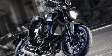 Yamaha MT-07 high output model in "Race Blu"