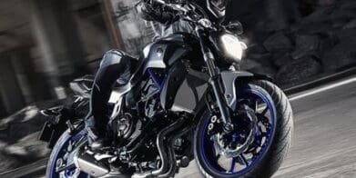 Yamaha MT-07 high output model in "Race Blu"