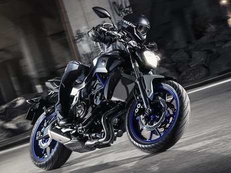 Yamaha MT-07 high output model in "Race Blu"