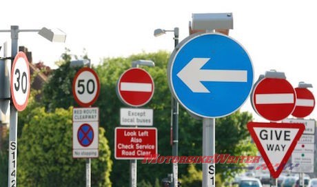 Motorcyclists road signs traffic sign