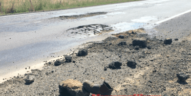 Pothole big as a football potholes