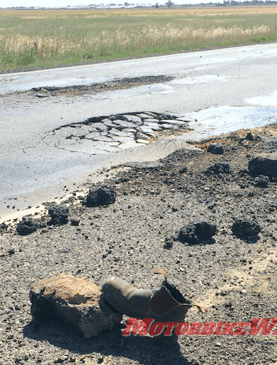 Pothole big as a football potholes