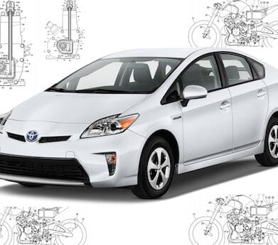 Toyota Prius hybrid and 2-stroke and hybrid motorcycle patents