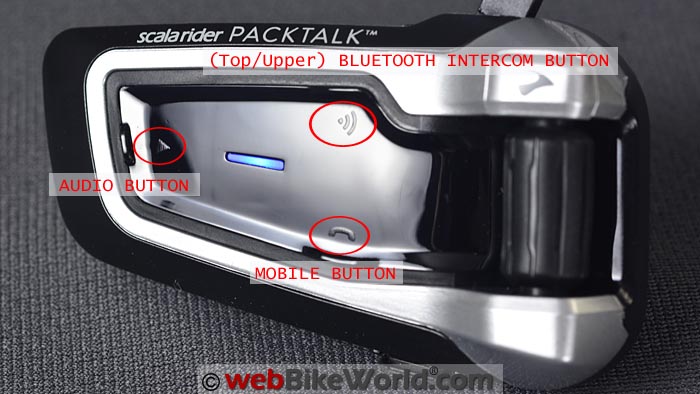 Cardo Packtalk Intercom Buttons