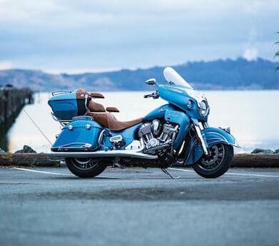 Indian Motorcycle Roadmaster in blue diamond
