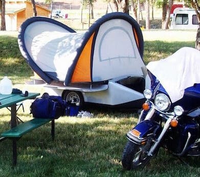 ScarabRV motorcycle camper trailer camping