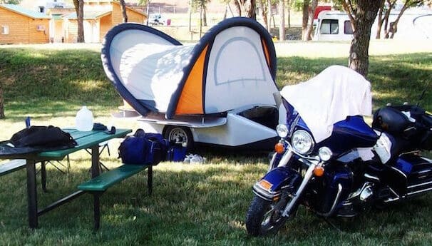 ScarabRV motorcycle camper trailer camping