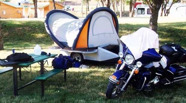 ScarabRV motorcycle camper trailer camping