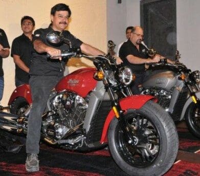 Polaris India boss Pankaj Dubey on an indian Scout