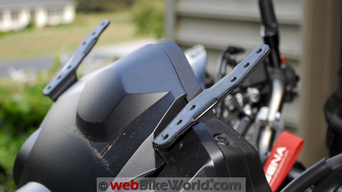 V-Strom Stock Windshield Mounting Brackets