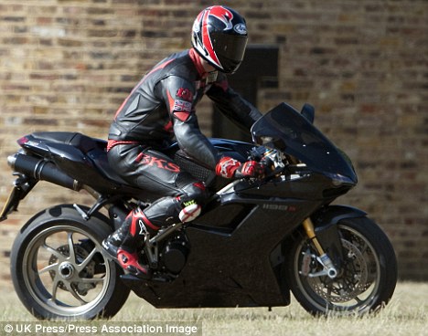 Prince William on his Ducati 1198S royal