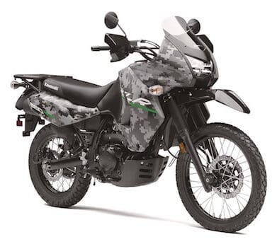 Kawasaki KLR650 in camo grey