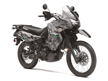 Kawasaki KLR650 in camo grey