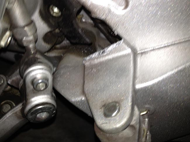 Broken Multistrada Shift Lever