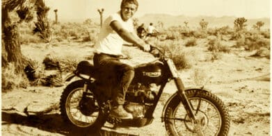 Steve McQueen’s 1963 Triumph Bonnveille “Desert Sled” smart desert