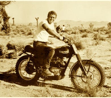 Steve McQueen’s 1963 Triumph Bonnveille “Desert Sled” smart desert