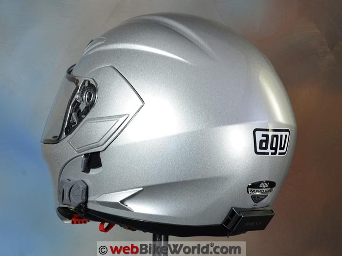 Sena 10R Intercom Mounted on Helmet