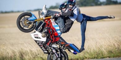 stunt riding couple Martin Krátký and his girlfriend Katka