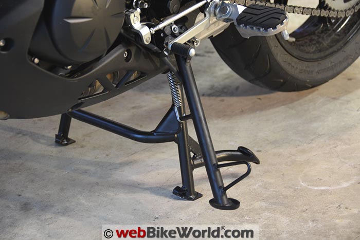 SW-Motech Center Stand Kawasaki Versys 650 With Side Stand Deployed