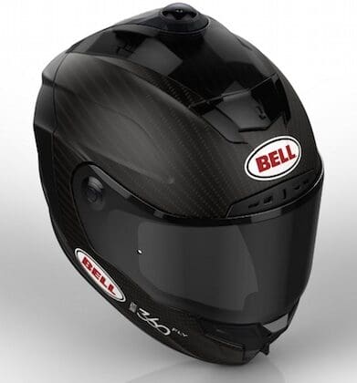 Bell Star helmet with built-i9n 360-degree action camera