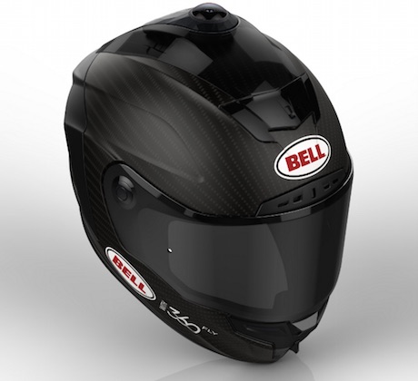 Bell Star helmet with built-i9n 360-degree action camera