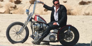 Michael Madsen looks cool as "The Gent" with his ape hanger bars in Quentin Tarentino's Hell Ride Handlebar maximum measurements challenged regulations tall