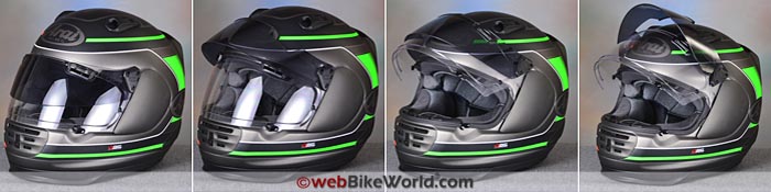Arai Pro Shade Positions