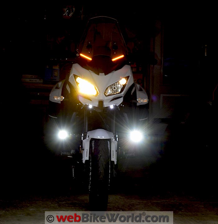 OZ LED Mini Trail Lights Versys Front View Lower