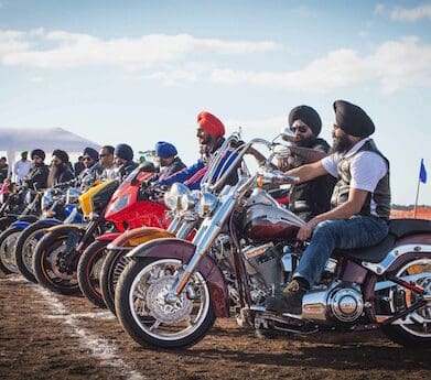 Sikh Motorcycle Club rides for charity sikhs turban