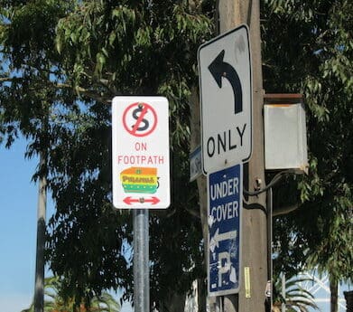 Footpath parking protest support